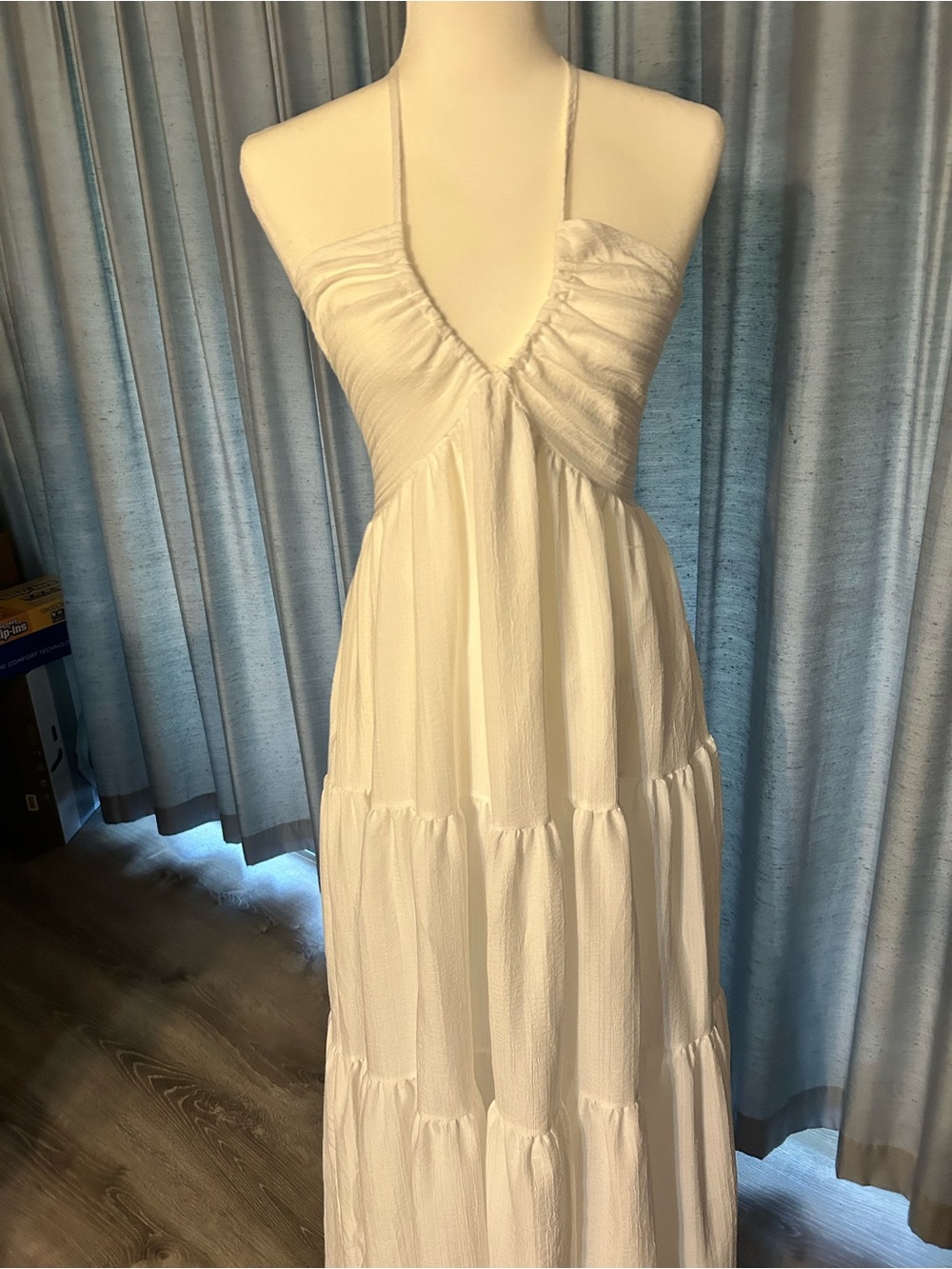 White Halter Maxi Dress - Elegant Summer Style